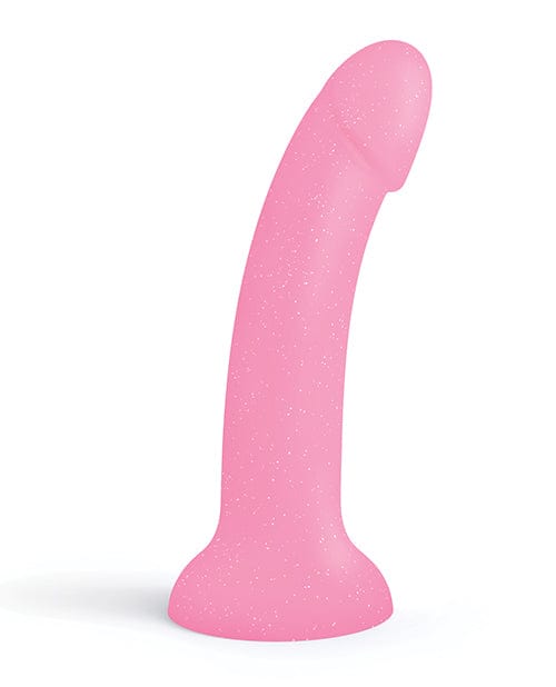 Love To Love Curved Suction Cup Dildolls Glitzy - Glitter Pink