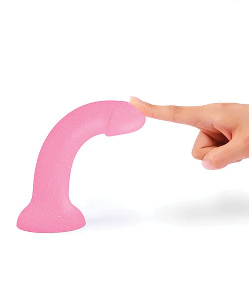 Lovely Planet Love To Love Curved Suction Cup Dildolls Glitzy - Glitter Pink Dildos