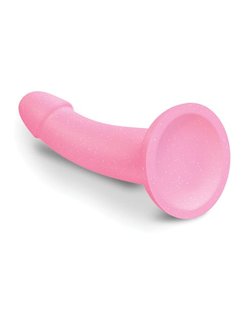 Lovely Planet Love To Love Curved Suction Cup Dildolls Glitzy - Glitter Pink Dildos