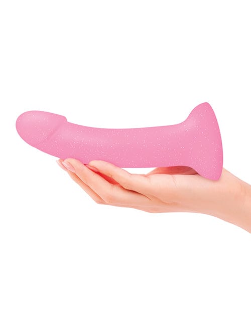Lovely Planet Love To Love Curved Suction Cup Dildolls Glitzy - Glitter Pink Dildos