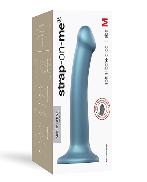 Lovely Planet Strap On Me Flexible Dildo Metallic Blue Dildos