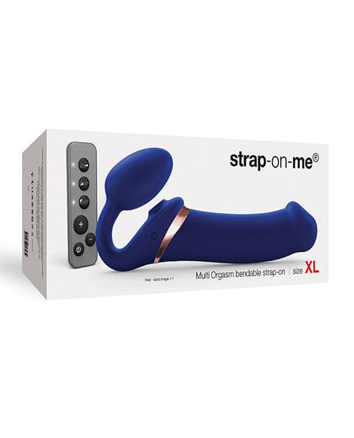 Lovely Planet Strap On Me Multi Orgasm Bendable Strapless Strap On Extra Large Night Blue Dildos