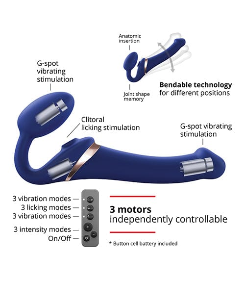 Lovely Planet Strap On Me Multi Orgasm Bendable Strapless Strap On Medium Dildos