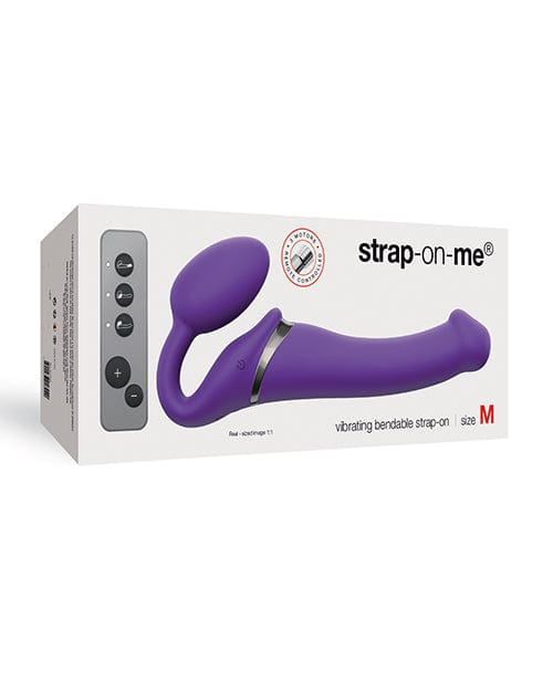 Lovely Planet Strap On Me Vibrating Bendable M Strapless Strap On - Purple Dildos