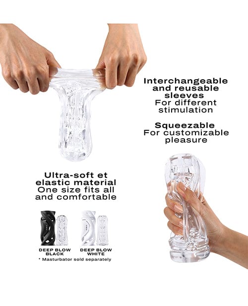 Lovely Planet Dorcel Deep Blow Multi Sensation Sleeve - Clear Penis Toys