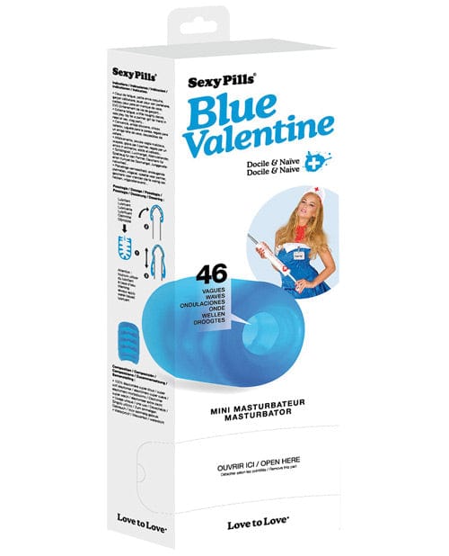 Lovely Planet Love To Love Sexy Pills Mini Masturbator Blue Penis Toys