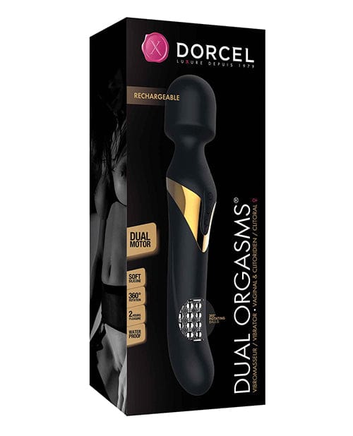 Lovely Planet Dorcel Dual Orgasms Wand Vibrator - Black-gold Vibrators