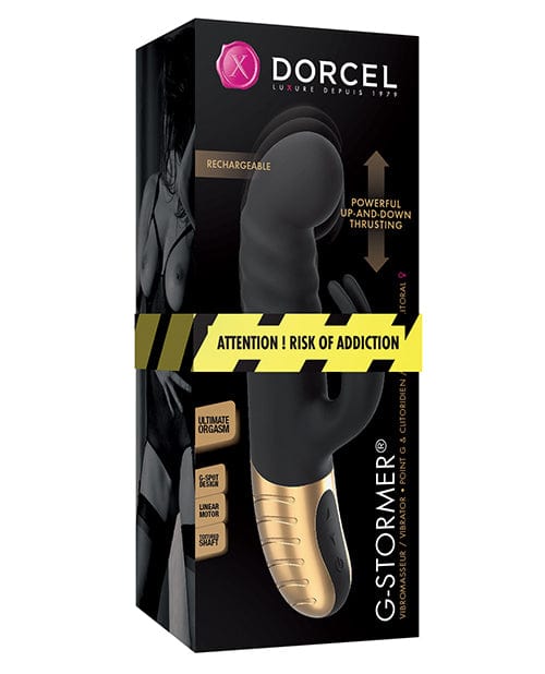 Lovely Planet Dorcel G-stormer Thrusting G Spot Rabbit - Black-Gold Vibrators
