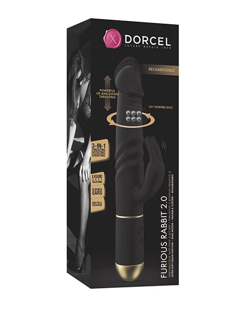 Lovely Planet Dorcel Thrusting &amp; Spinning Furious Rabbit 2.0 - Black Vibrators