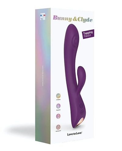 Lovely Planet Love To Love Bunny & Clyde Tapping Rabbit Purple Rain Vibrators
