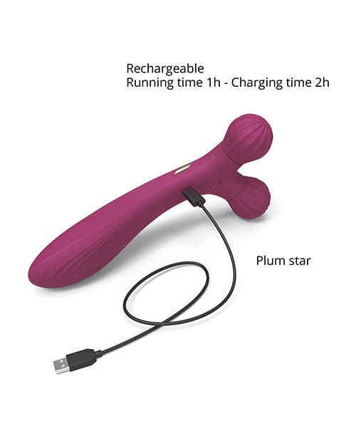 Lovely Planet Love To Love Fireball Forked Vibrator - Plum Star Vibrators