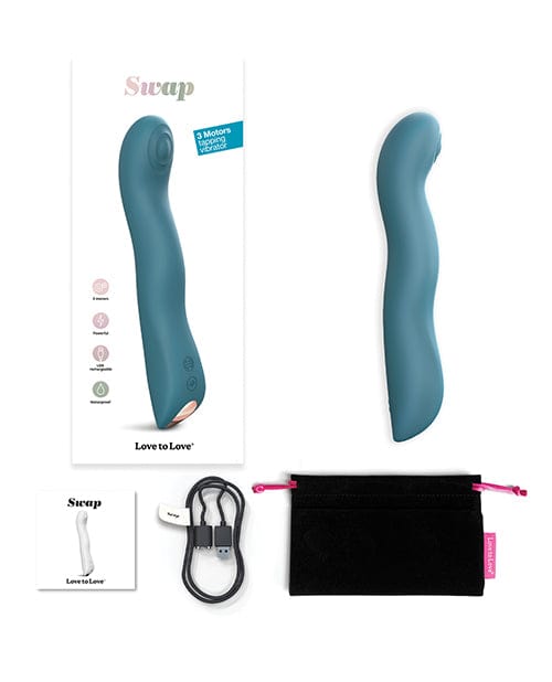 Lovely Planet Love To Love Swap Tapping Vibrator - Teal Me Vibrators