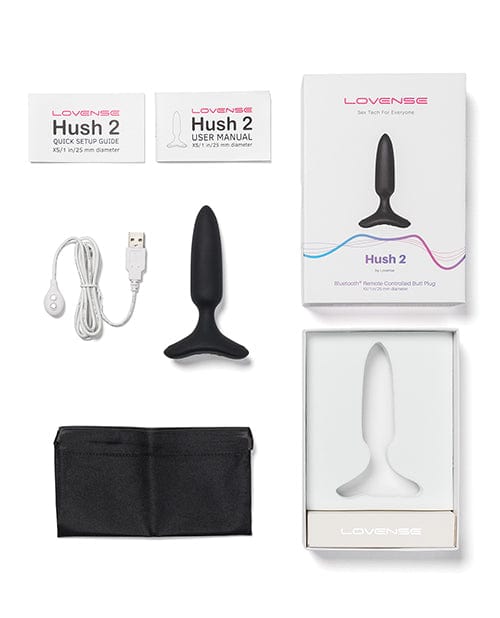 Lovense Lovense Hush 2 1" Butt Plug - Black Anal Toys