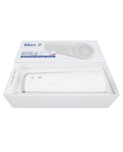 Lovense Lovense Max 2 Rechargeable Male Masturbator W- White Case - Clear Sleeve Penis Toys