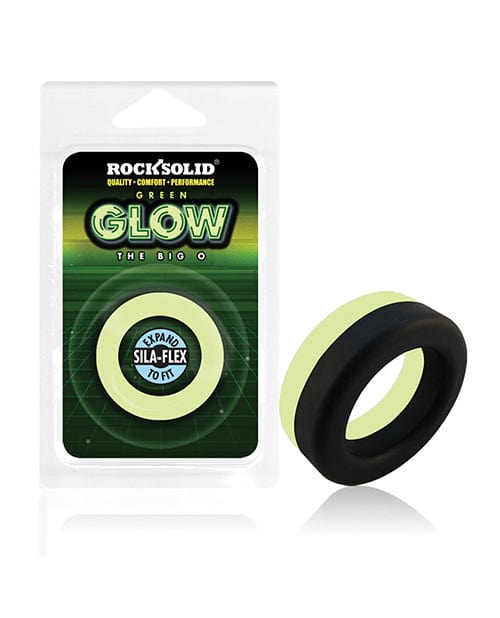 Lucom Rock Solid Glow In The Dark Big O Ring Black / Green Penis Toys