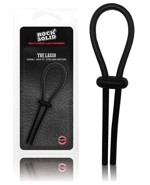 Lucom Rock Solid Lasso Cockring - Black Penis Toys