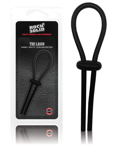 Lucom Rock Solid Lasso Cockring - Black Penis Toys