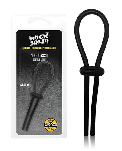 Lucom Rock Solid Lasso Single Adjustable Lock Black Silicone Penis Toys