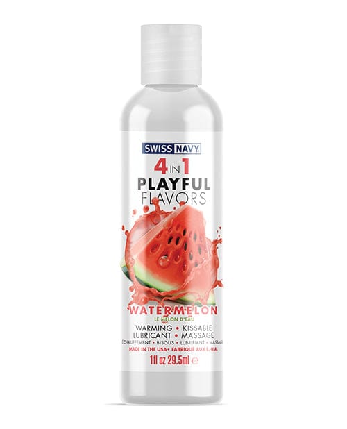 M.D. Science Lab Swiss Navy 4 In 1 Playful Flavors Watermelon 1 Oz Lubes