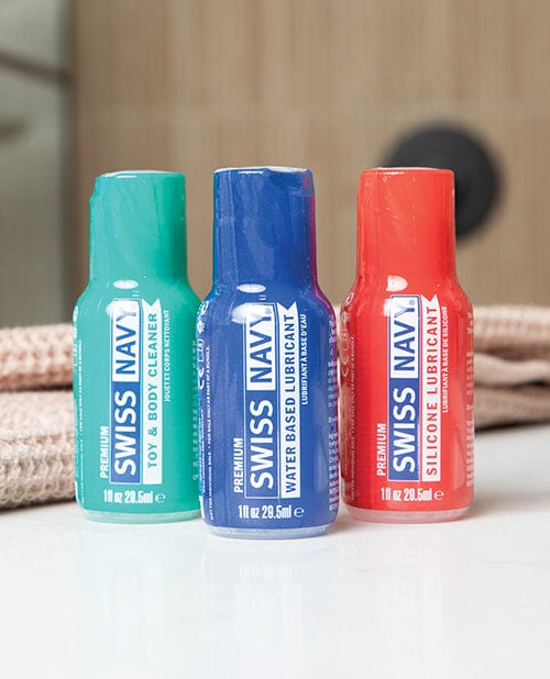 M.D. Science Lab Swiss Navy Essentials Variety Pack Of 3 - 1 Oz Lubes