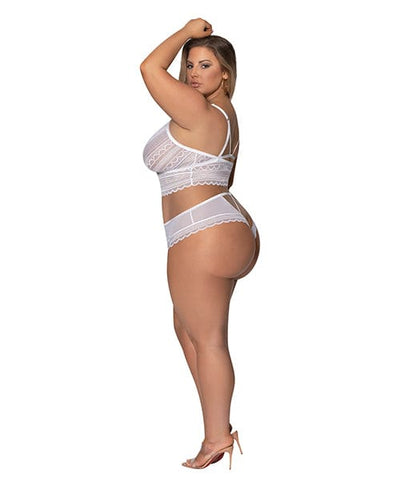Magic Moments Int'l Modern Romance Bralette & Cheeky Hipster White 2x Lingerie & Costumes