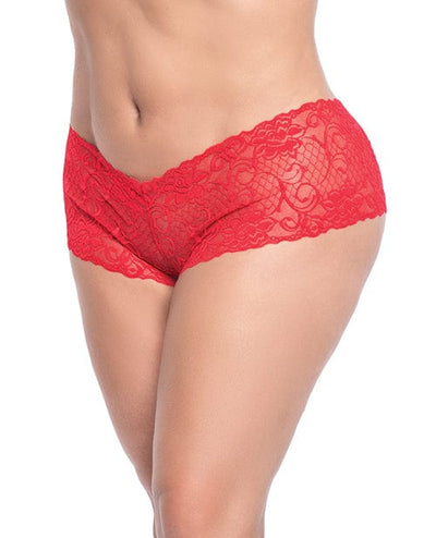 Mapale Lace Boyshort Red 1x/2x Lingerie & Costumes