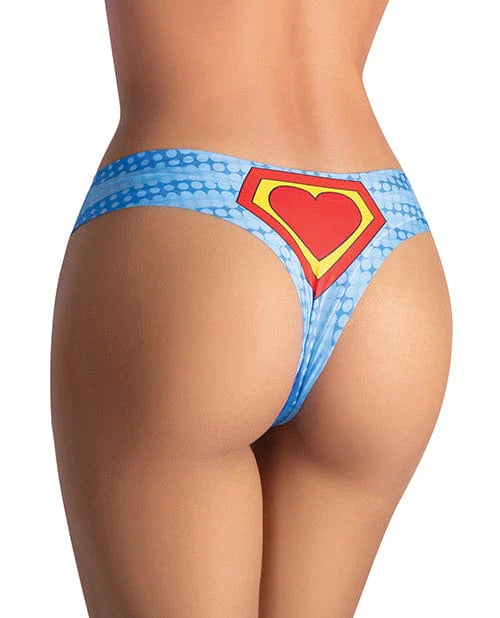 Mememe Usa LLC Mememe Comics Wonder Girl Printed Thong Lingerie &amp; Costumes