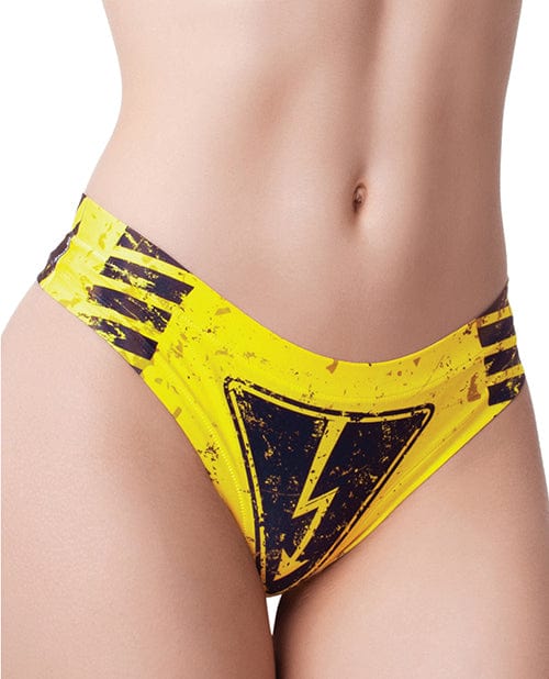 Mememe Usa LLC Mememe Urban Geeks Members Only Printed Thong Large Lingerie &amp; Costumes
