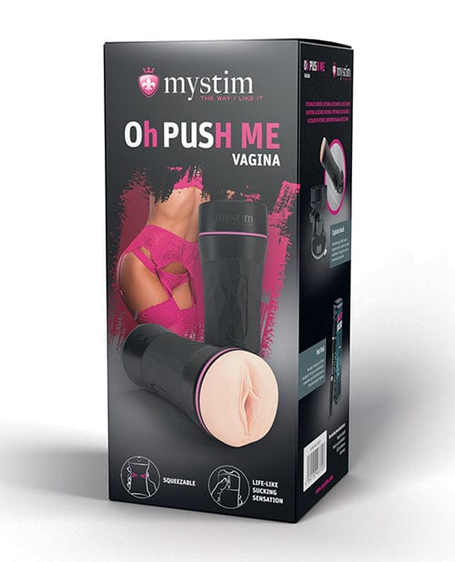 Mystim Mystim Oh-Pushme Vagina - Black Penis Toys