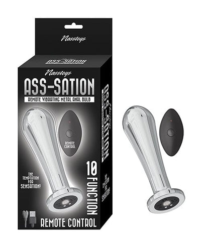 Nasstoys Ass-sation Remote Vibrating Metal Anal Bulb Silver Anal Toys