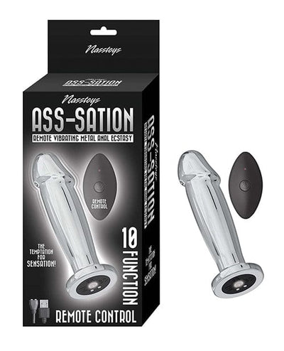 Nasstoys Ass-sation Remote Vibrating Metal Anal Ecstasy Silver Anal Toys