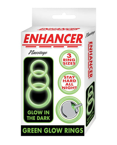 Nasstoys Enhancer Silicone Cockrings - Glow In The Dark Green Penis Toys