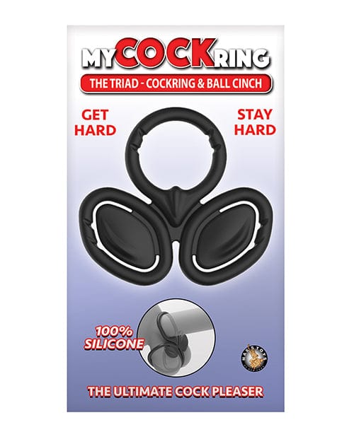 Nasstoys My Cock Ring The Triad Cockring &amp; Ball Cinch - Black Penis Toys
