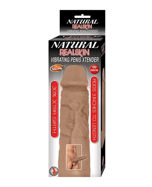 Nasstoys Natural Realskin Vibrating Penis Xtender - Brown Penis Toys