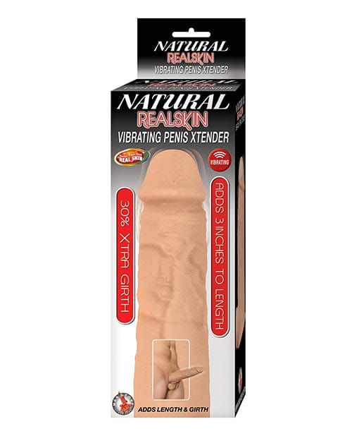Nasstoys Natural Realskin Vibrating Penis Xtender - White Penis Toys