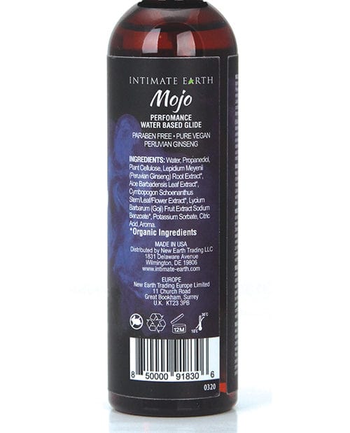 New Earth Trading Intimate Earth Mojo Water Based Performance Glide - 4 Oz. Peruvian Ginseng Lubes