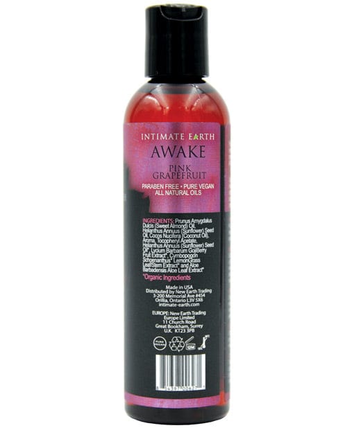 New Earth Trading Intimate Earth Awake Massage Oil - 120 mL Black Pepper & Pink Grapefruit More