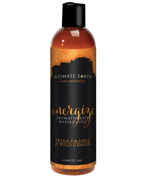 New Earth Trading Intimate Earth Energizing Massage Oil - 120 mL Orange & Ginger More