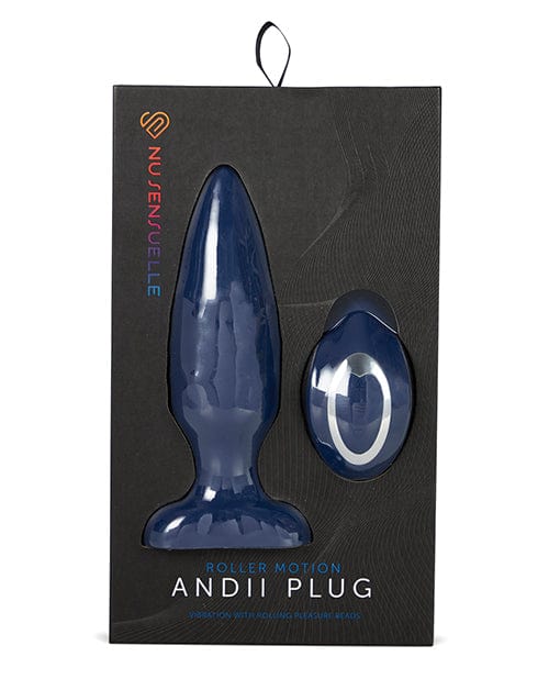 Novel Creations Nu Sensuelle Andii Vertical Roller Motion Butt Plug Navy Anal Toys