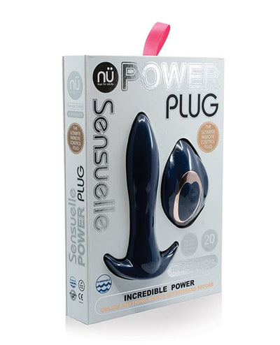 Novel Creations Nu Sensuelle Power Plug 20 Function Remote Control Butt Plug Navy Blue Anal Toys