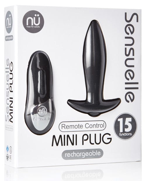 Novel Creations Nu Sensuelle Remote Control Rechargeable Mini Plug Black Anal Toys