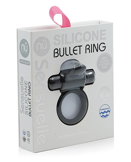 Novel Creations Nu Sensuelle 7 Function Silicone Bullet Cock Ring Black Penis Toys
