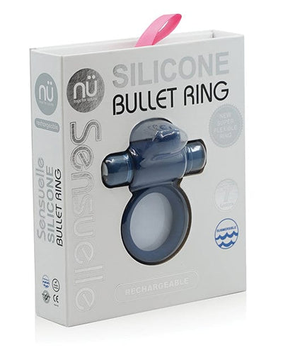 Novel Creations Nu Sensuelle 7 Function Silicone Bullet Cock Ring Navy Penis Toys
