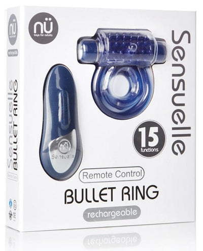 Novel Creations Nu Sensuelle Remote Control Rechargeable Bullet Ring Blue Penis Toys
