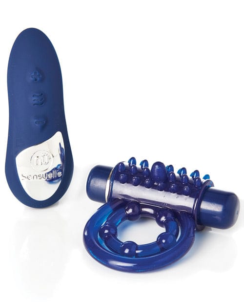 Novel Creations Nu Sensuelle Remote Control Rechargeable Bullet Ring Blue Penis Toys