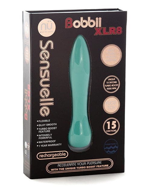 Novel Creations Nu Sensuelle Bobbii Flexible Vibe XLR8 Turbo Boost Electric Blue Vibrators