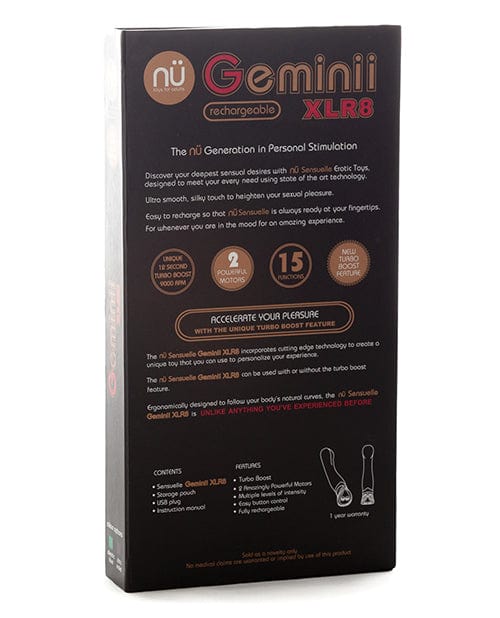 Novel Creations Nu Sensuelle Geminii XLR8 Turbo Boost G Spot Vibrators