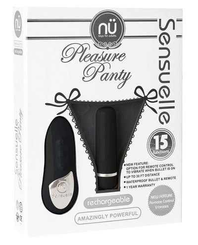 Novel Creations Nu Sensuelle Pleasure Panty Bullet with Remote Control 15 Functions Black Vibrators