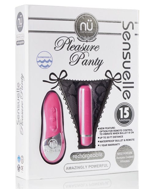 Novel Creations Nu Sensuelle Pleasure Panty Bullet with Remote Control 15 Functions Pink Vibrators
