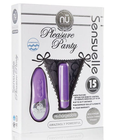 Novel Creations Nu Sensuelle Pleasure Panty Bullet with Remote Control 15 Functions Purple Vibrators
